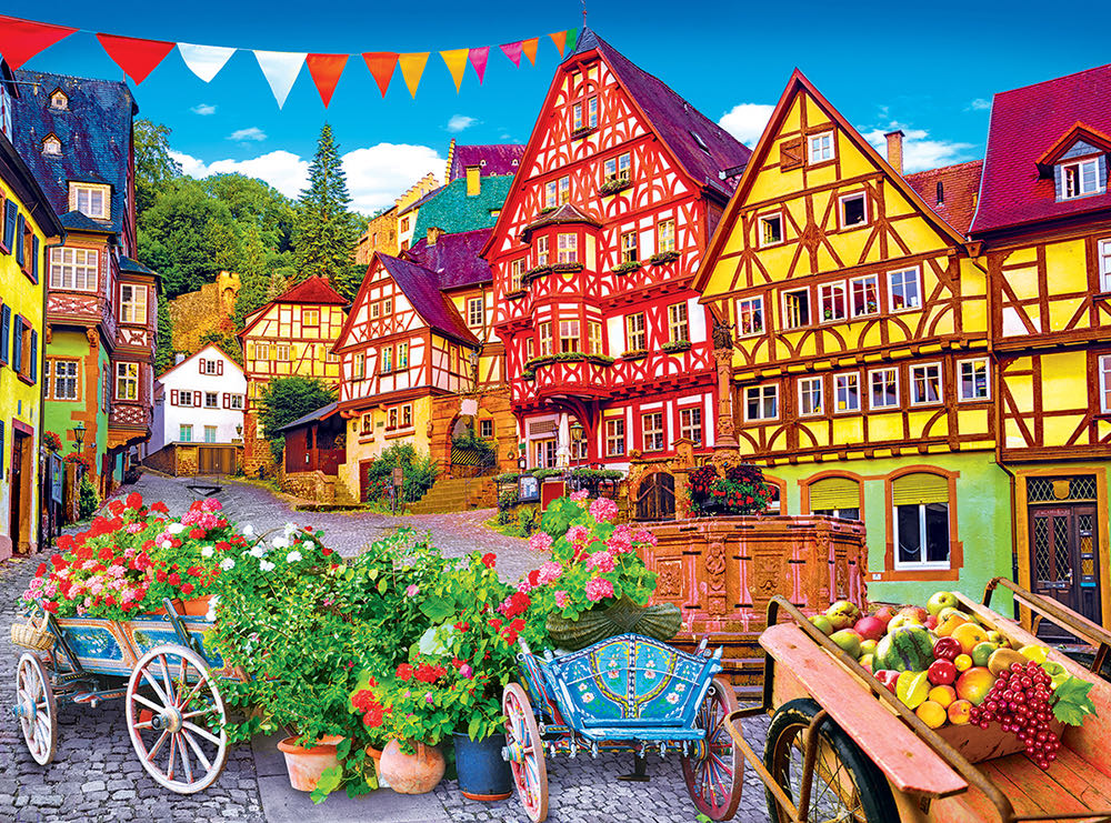 Colorful European Town - Cra-Z-Art puzzle collectible [Barcode 4895145427173] - Main Image 3