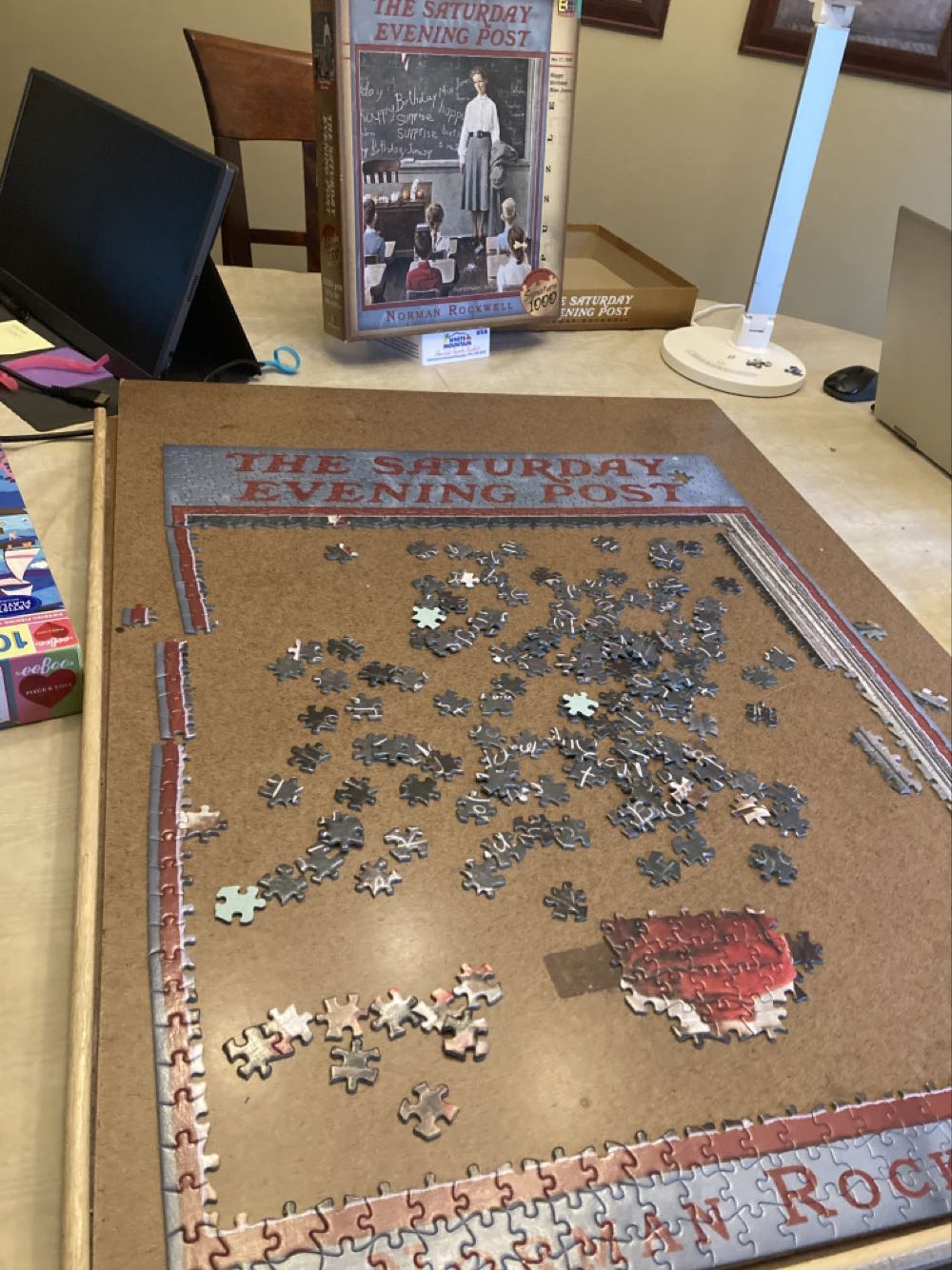 Norman Rockwell Happy Birthday Miss Jones - Buffalo Games 🇺🇸 puzzle collectible [Barcode 079346010752] - Main Image 2