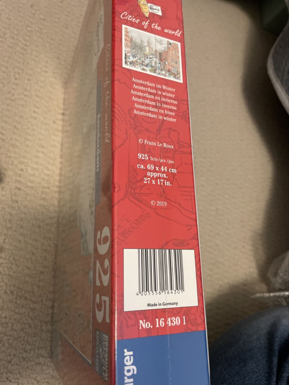 Cities Of The World - Amsterdam In Winter - Ravensburger puzzle collectible [Barcode 4005556164301] - Main Image 2