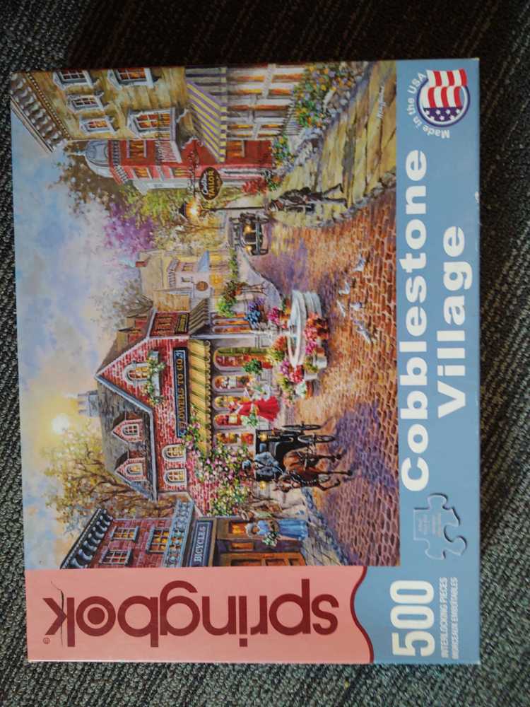 Cobblestone Village - Springbok puzzle collectible [Barcode 091683014774] - Main Image 2
