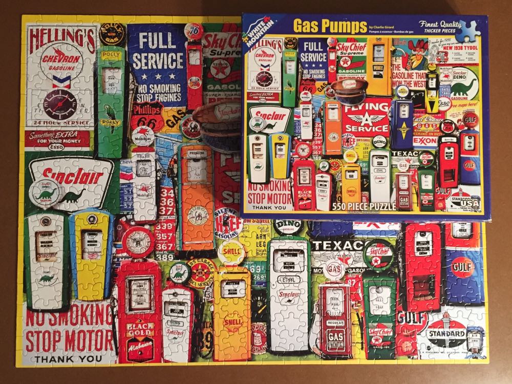 Gas Pumps - White Mountain Puzzles puzzle collectible [Barcode 724819258543] - Main Image 3