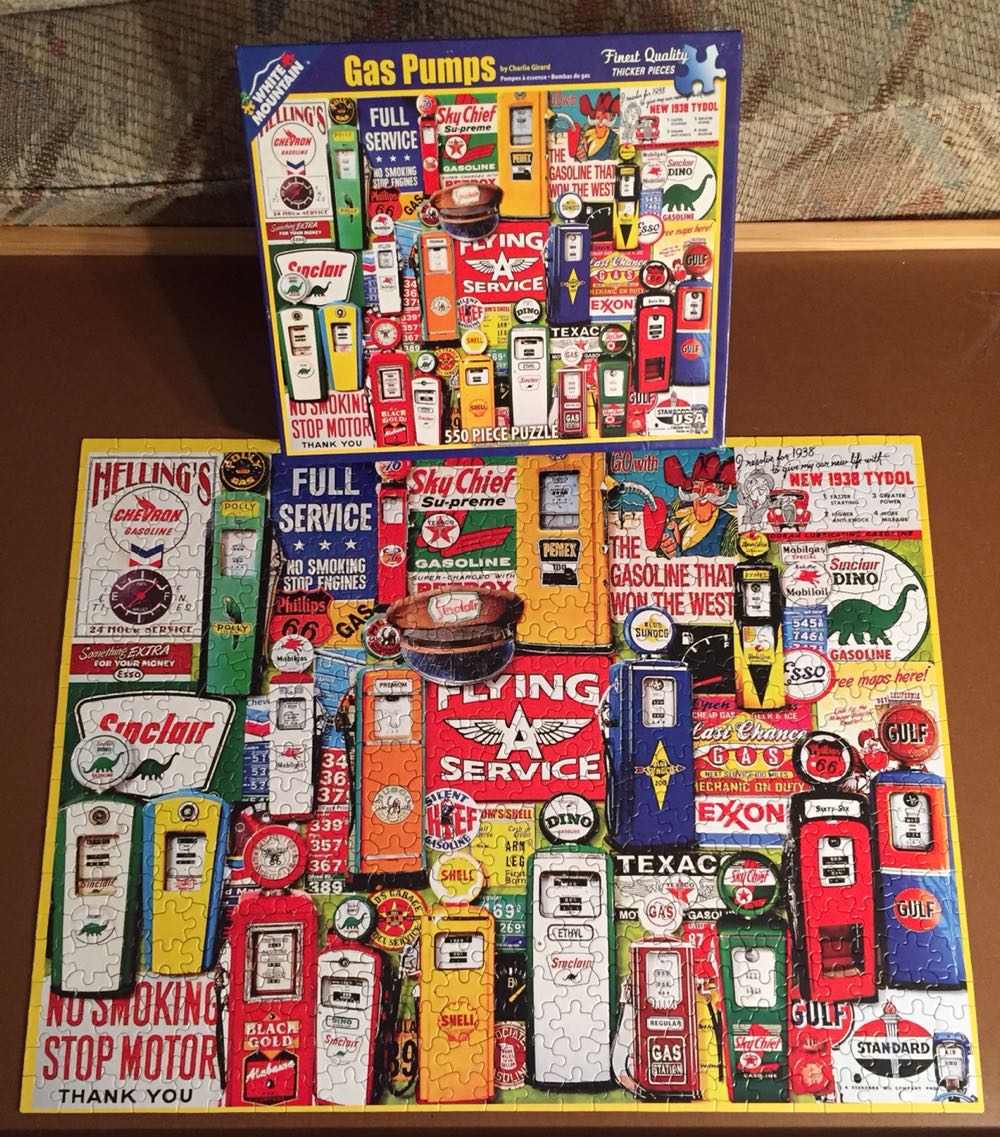 Gas Pumps - White Mountain Puzzles puzzle collectible [Barcode 724819258543] - Main Image 4