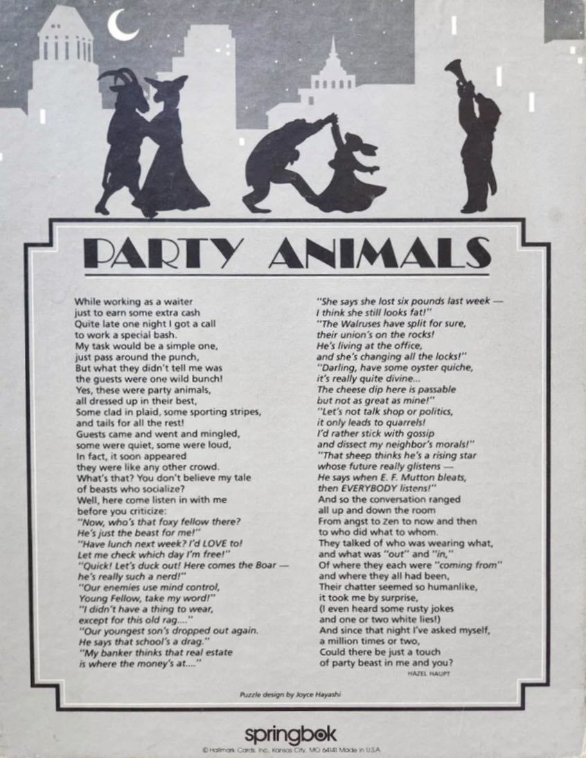 Party Animals - Springbok (Vintage) puzzle collectible - Main Image 3