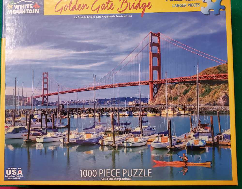 Golden Gate Bridge - White Mountain Puzzles puzzle collectible [Barcode 724819261338] - Main Image 2