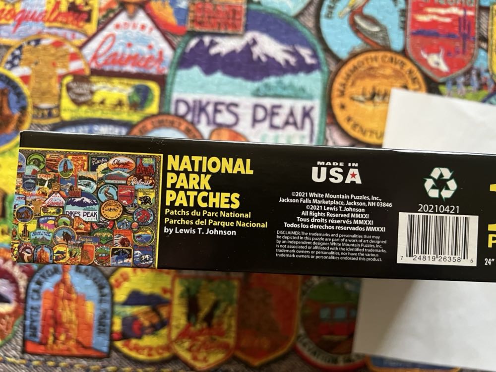 National Park Patches  - White Mountain puzzle collectible [Barcode 724819263585] - Main Image 3