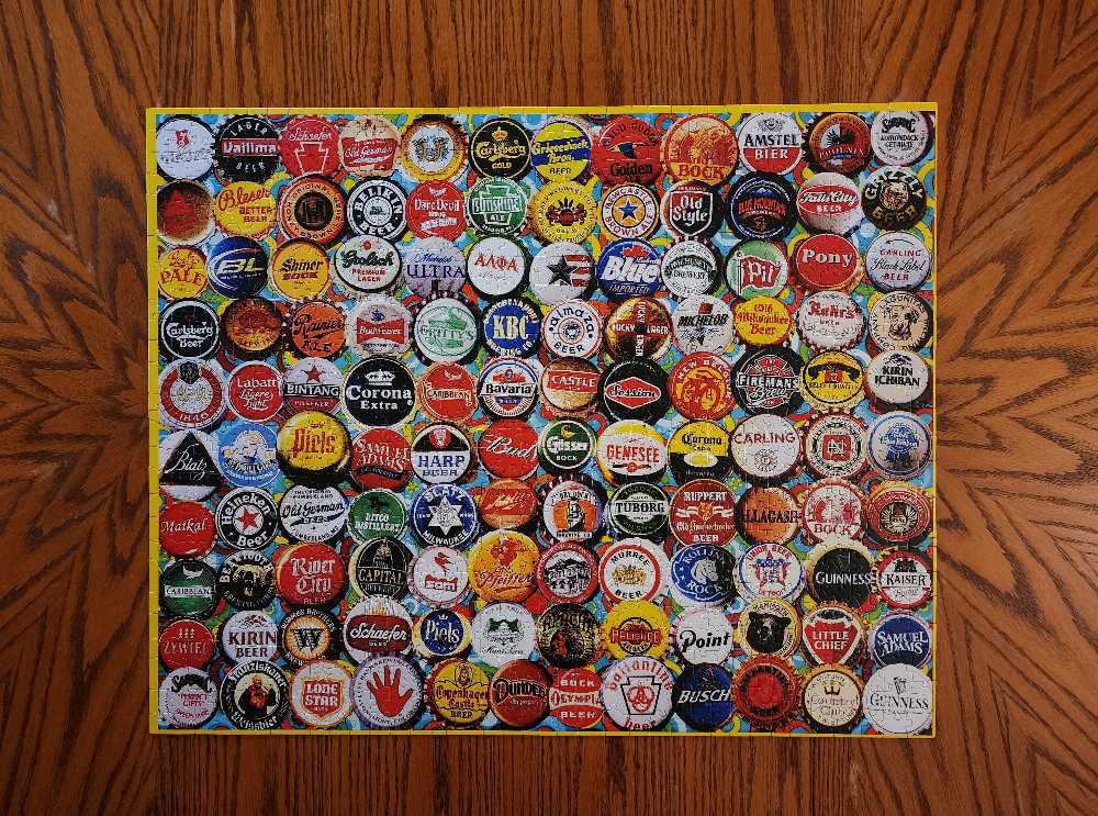Beer Bottle Caps  - White Mountain puzzle collectible [Barcode 724819263493] - Main Image 2