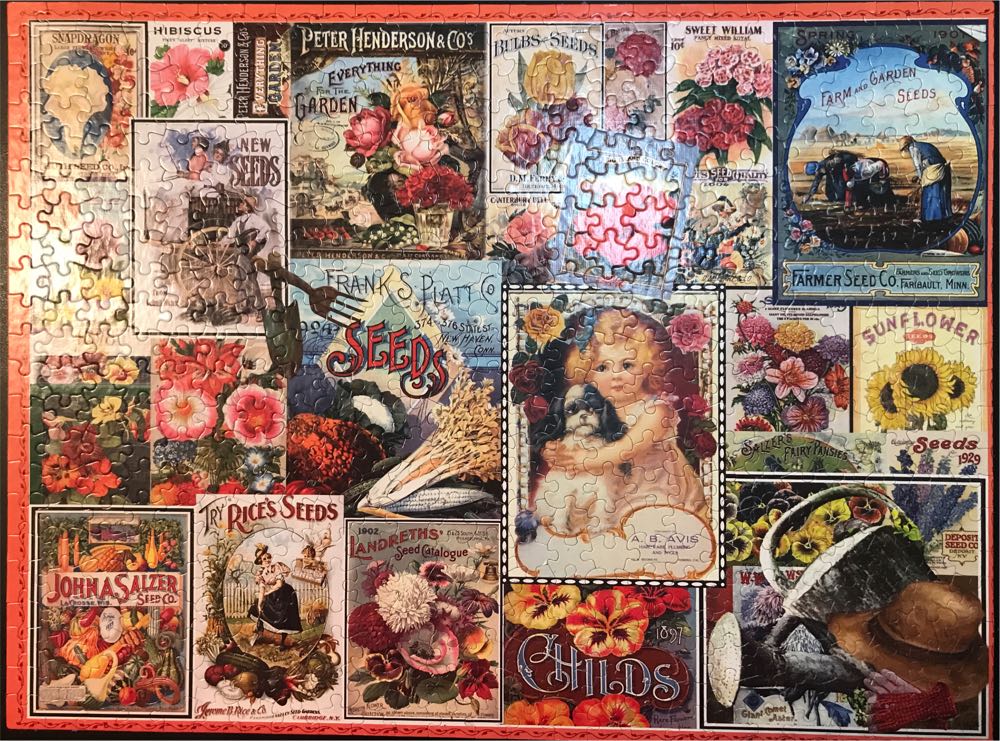 Vintage Flower Seeds - White Mountain puzzle collectible [Barcode 724819255061] - Main Image 3