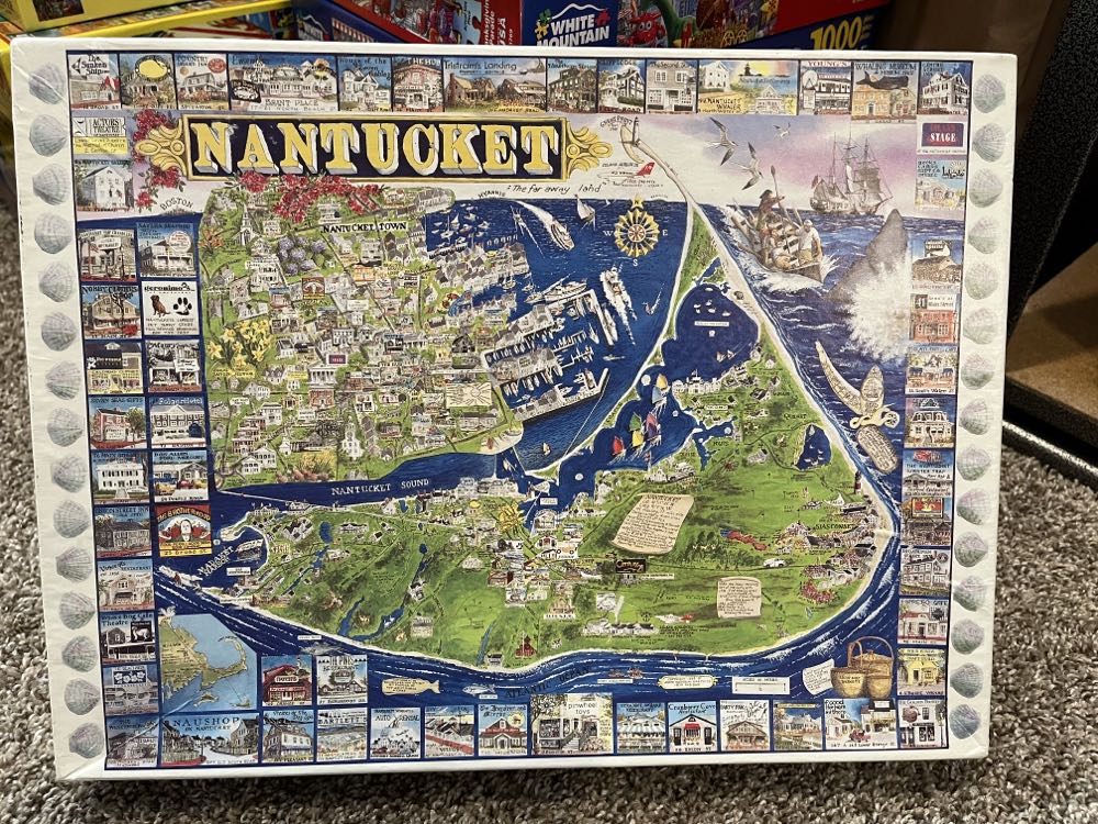 **Nantucket Massachusetts(2)-ROSE - White Mountain Puzzles puzzle collectible [Barcode 724819247196] - Main Image 2