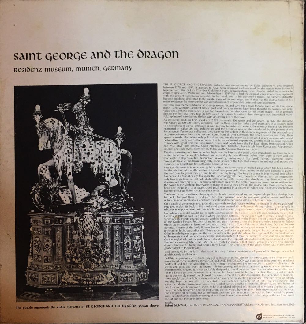 Saint George And The Dragon - 1054, 4/5/26 - Springbok puzzle collectible - Main Image 3