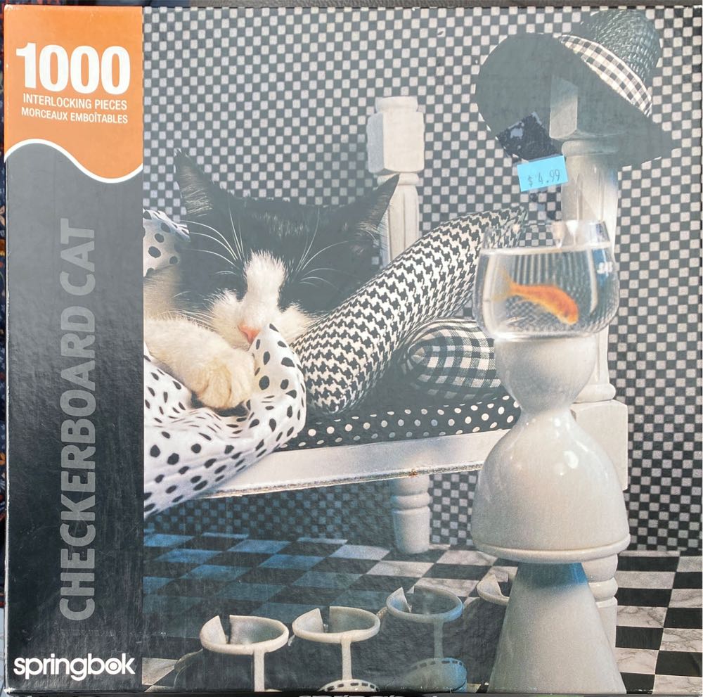Checkerboard Cat - Springbok 🇺🇸 puzzle collectible [Barcode 091683102440] - Main Image 2