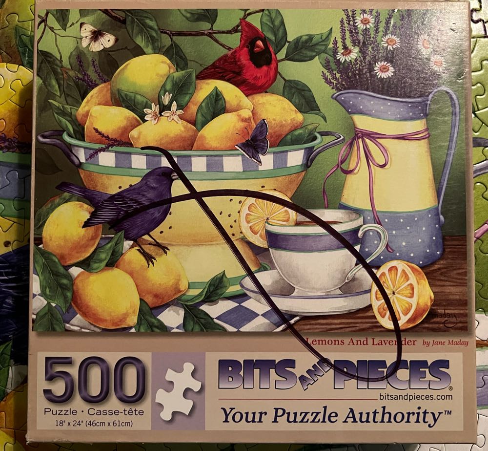 Lemons And Lavender 500 Piece - Bits And Pieces puzzle collectible [Barcode 192949030559] - Main Image 2