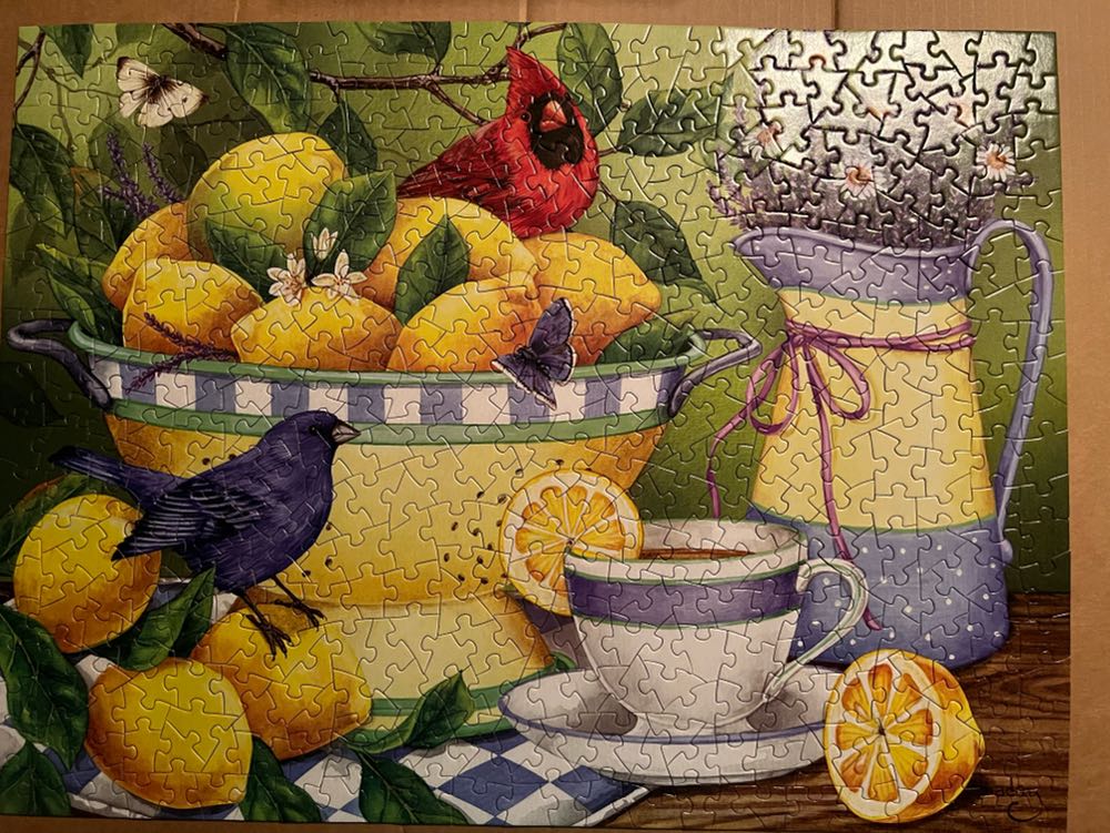 Lemons And Lavender 500 Piece - Bits And Pieces puzzle collectible [Barcode 192949030559] - Main Image 3