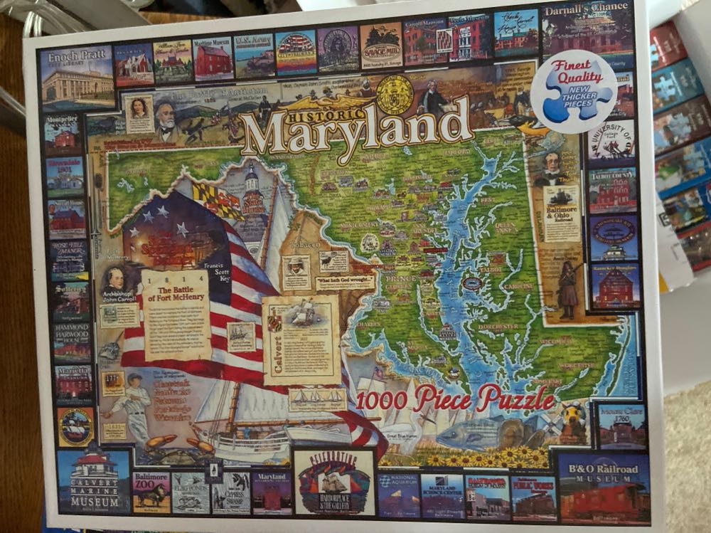 Historic Maryland - White Mountain Puzzles puzzle collectible [Barcode 724819247264] - Main Image 1
