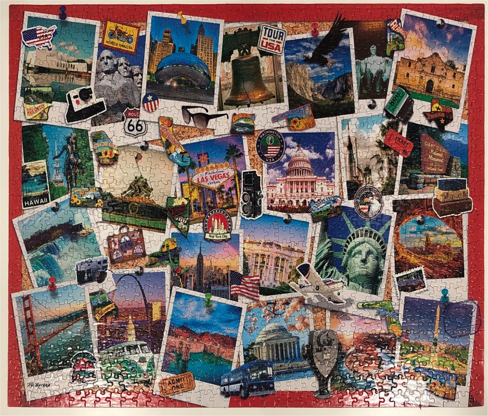 Snapshots Of America - White Mountain Puzzles puzzle collectible [Barcode 724819263882] - Main Image 2