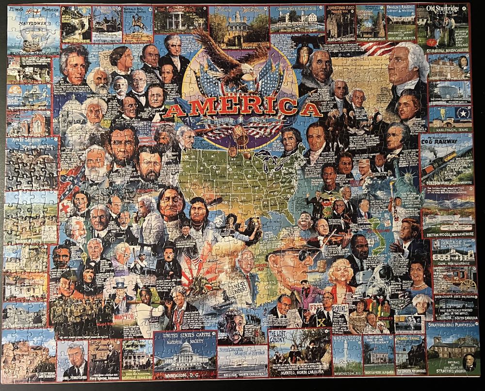 America-NIB - White Mountain Puzzles puzzle collectible [Barcode 724819247493] - Main Image 2