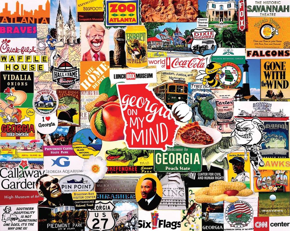 I Love Georgia - White Mountain Puzzles puzzle collectible [Barcode 724819263462] - Main Image 2