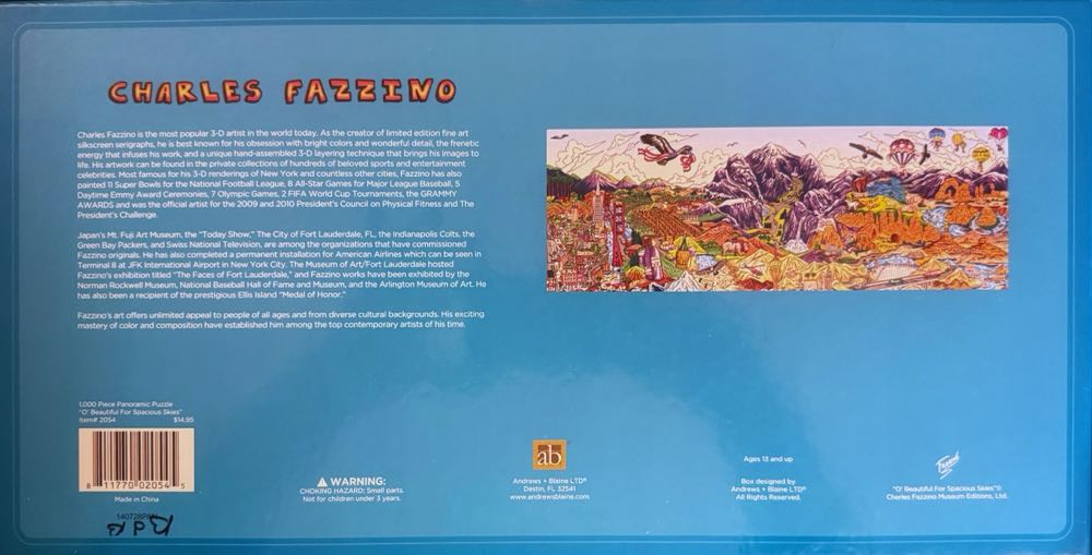 O’ Beautiful for Spacious Skies - Andrews + Blaine puzzle collectible [Barcode 811770020545] - Main Image 3