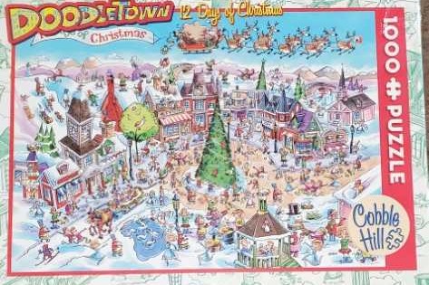 12 Days Of Christmas - Doodletown - Cobble Hill puzzle collectible [Barcode 625012535052] - Main Image 2