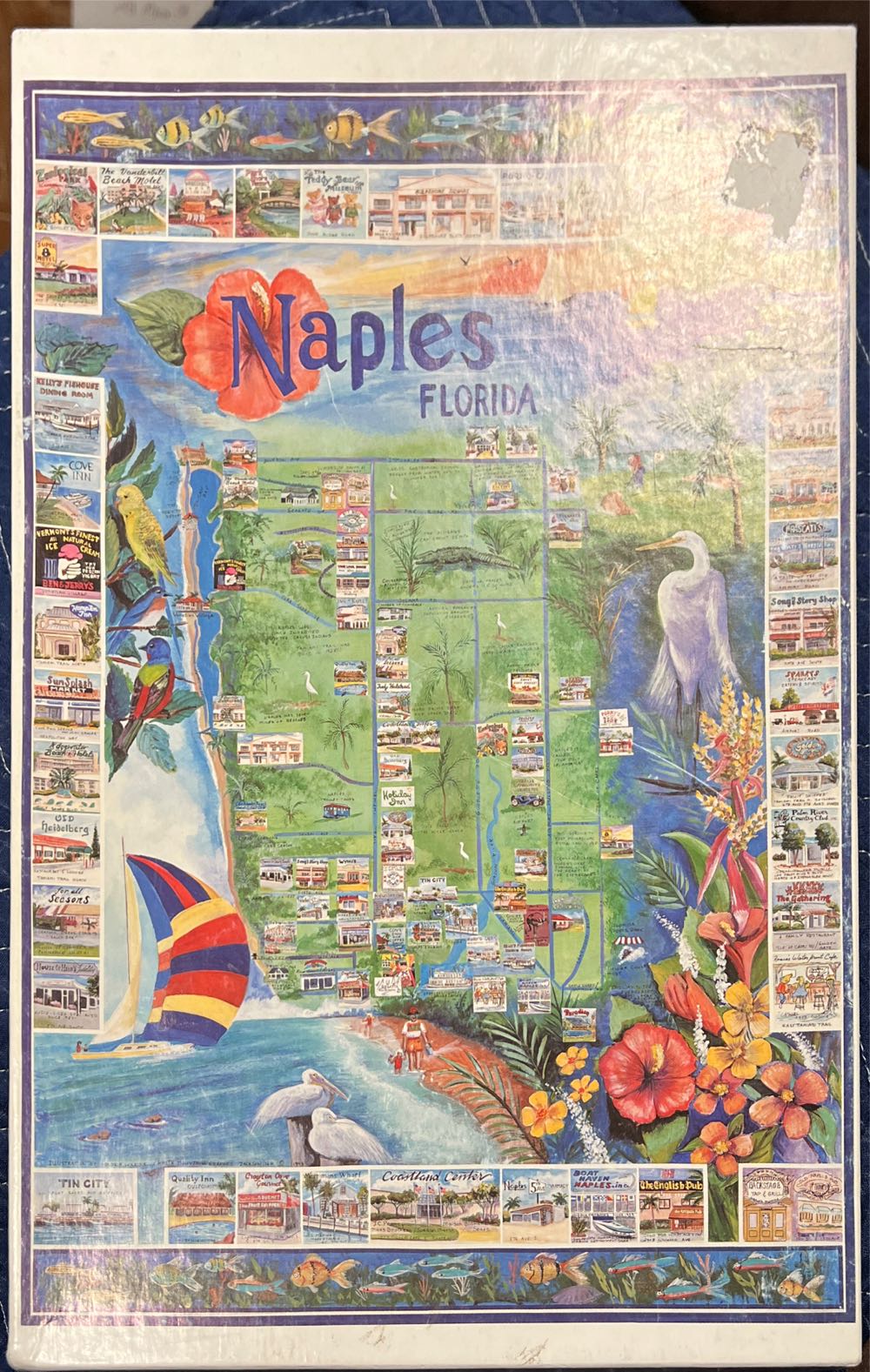 Naples Florida/UV-1/SellShip - White Mountain Puzzles puzzle collectible [Barcode 724819247011] - Main Image 2