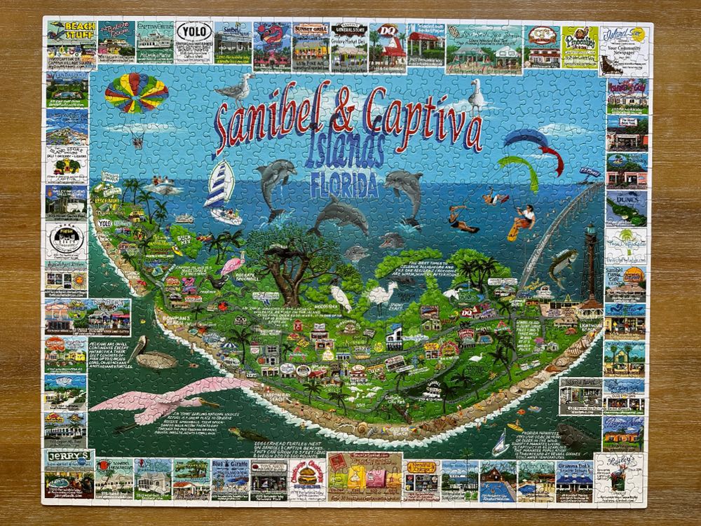 Sanibel & Captiva Islands Florida/New - White Mountain Puzzles puzzle collectible [Barcode 724819256433] - Main Image 2
