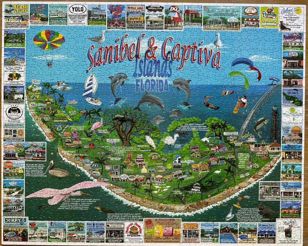 Sanibel & Captiva Islands Florida/New - White Mountain Puzzles puzzle collectible [Barcode 724819256433] - Main Image 3