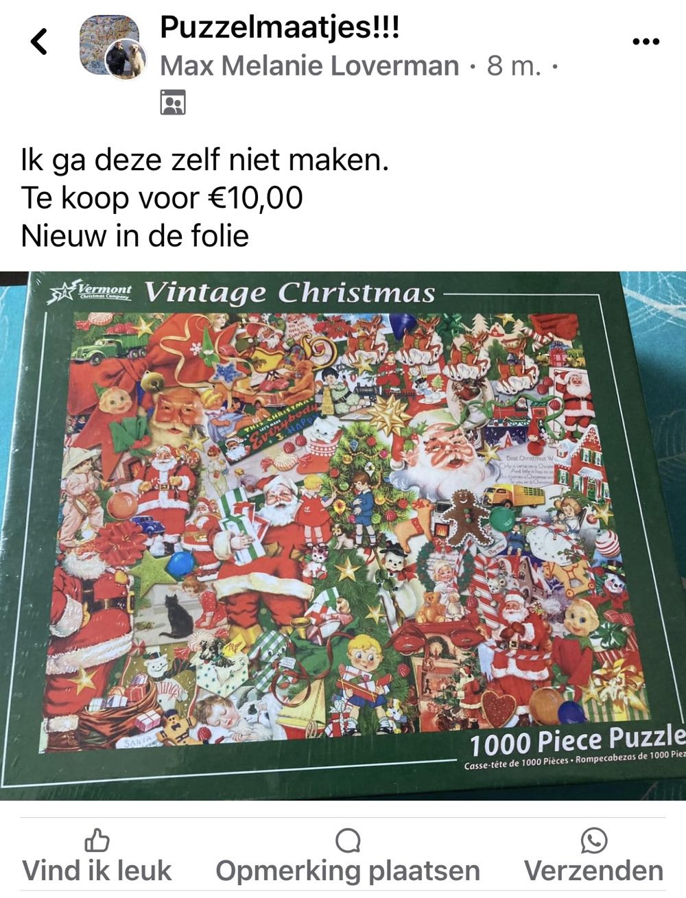 Vintage Christmas 🆕 - Vermont Christmas Company puzzle collectible [Barcode 871241009325] - Main Image 3