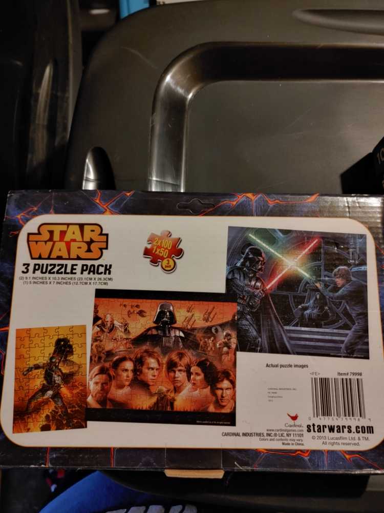 Star Wars 3 Puzzle Pack - Cardinal puzzle collectible [Barcode 047754799989] - Main Image 2