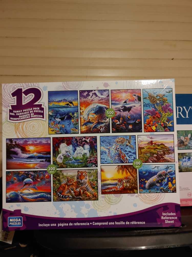 12 Family Puzzle Pack - Mega Puzzles puzzle collectible [Barcode 072348506308] - Main Image 2