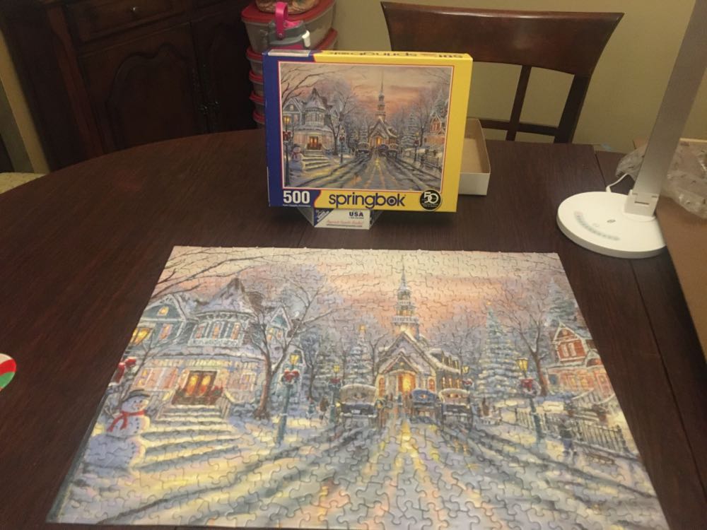 White Christmas - Springbok puzzle collectible [Barcode 091683015580] - Main Image 2
