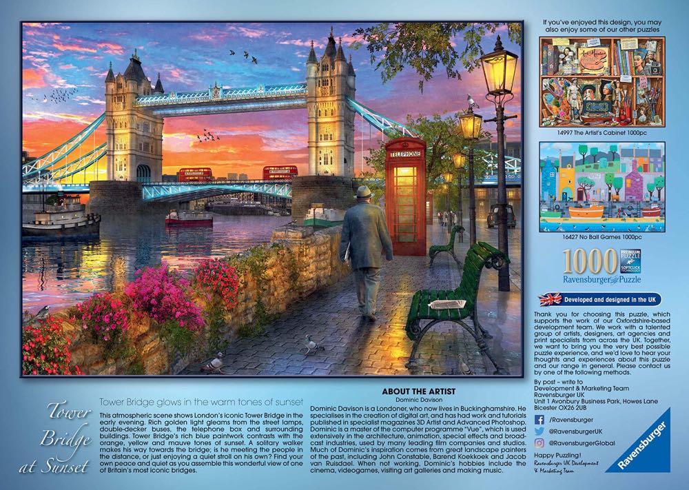 Tower Bridge At Sunset (1) - Ravensburger puzzle collectible [Barcode 4005556150335] - Main Image 4