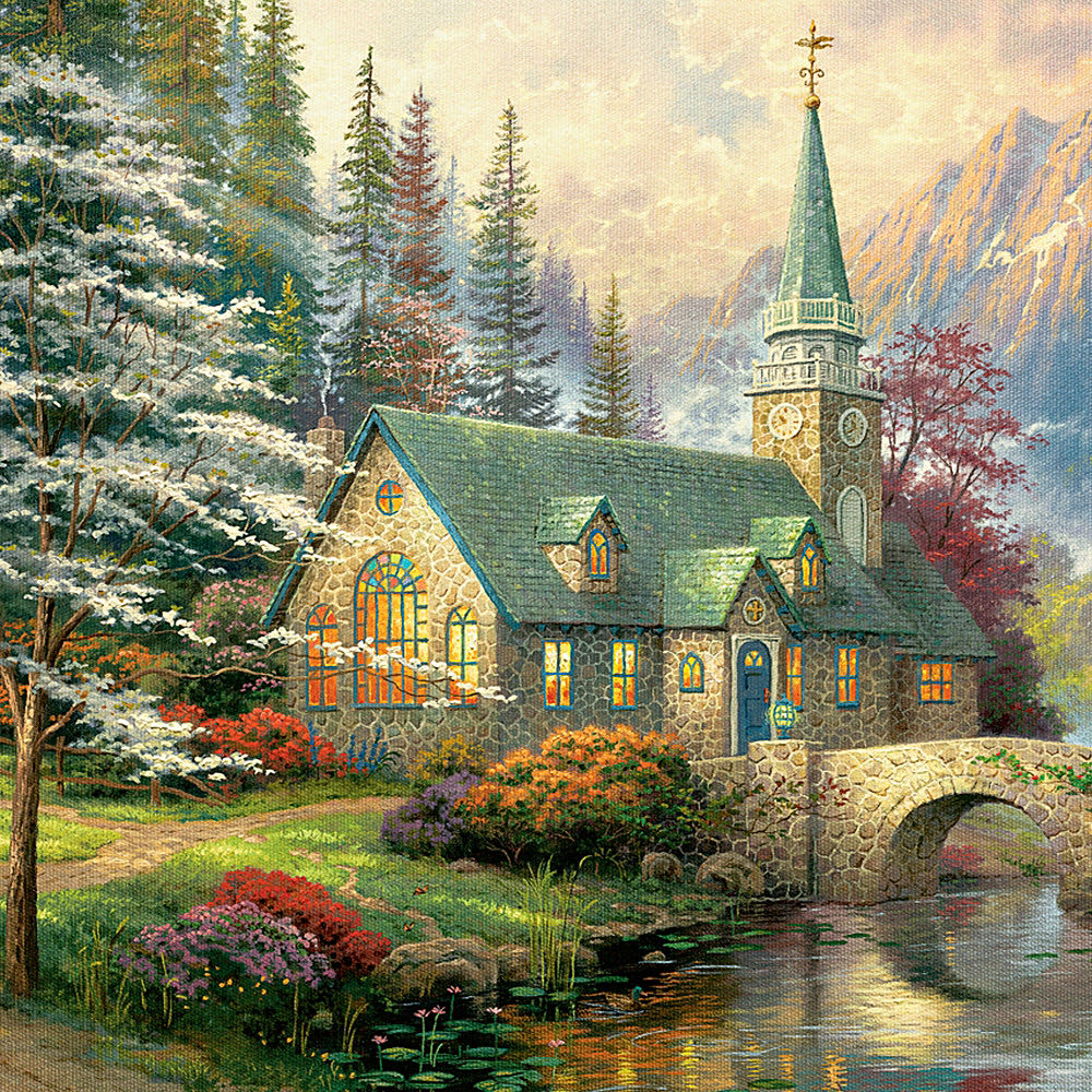 Dogwood Chapel - Ceaco puzzle collectible [Barcode 021081011334] - Main Image 1