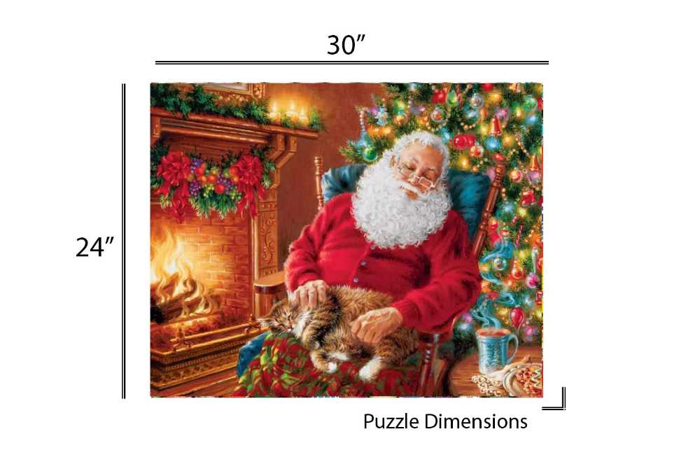 Santa’s Cat Nap - Springbok puzzle collectible [Barcode 091683105472] - Main Image 3
