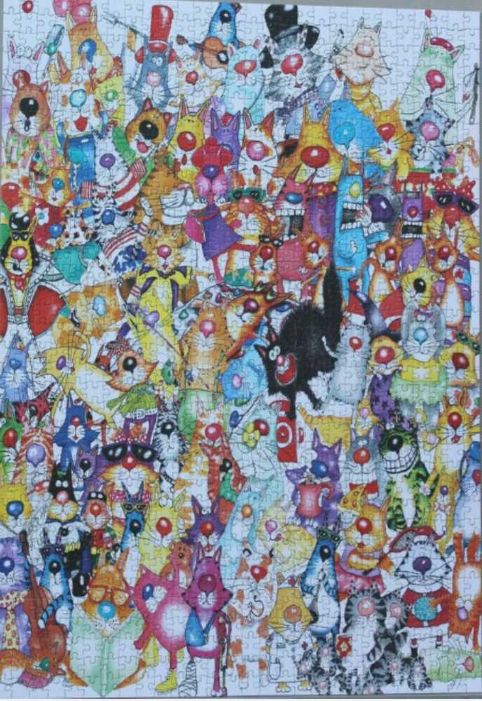 One Hundred Cats And A Fish - Ceaco puzzle collectible [Barcode 021081029766] - Main Image 2