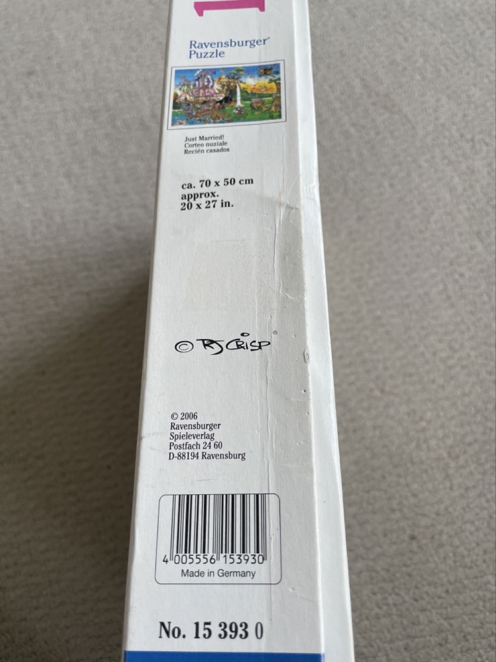 Just Married - Ravensburger puzzle collectible [Barcode 4005556153930] - Main Image 2