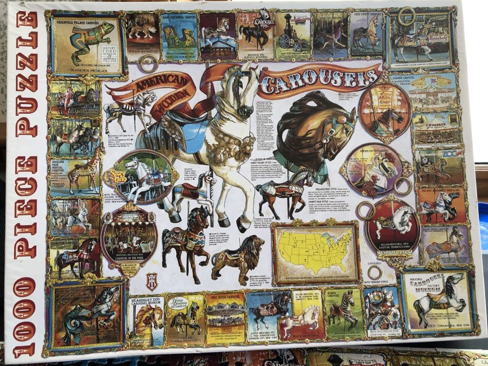 Carousels - White Mountain Big Box puzzle collectible [Barcode 724819247448] - Main Image 2
