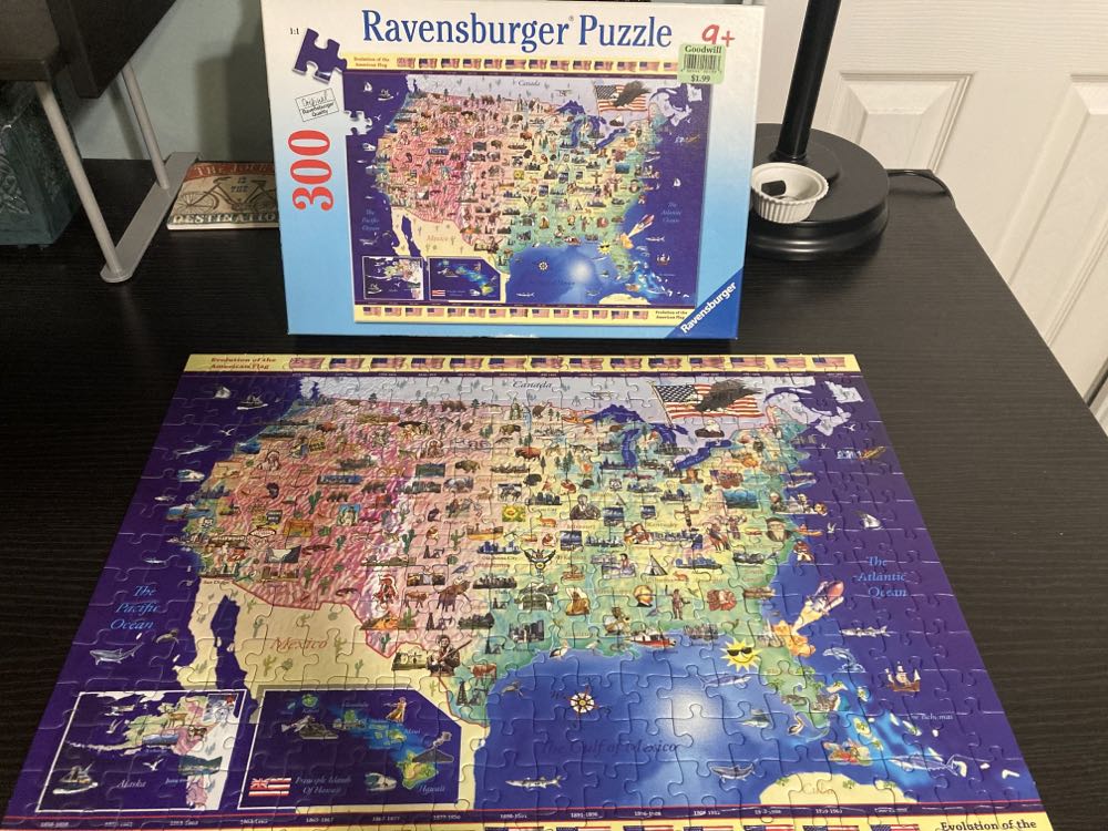 USA Map - Ravensburger puzzle collectible [Barcode 4005556130399] - Main Image 2