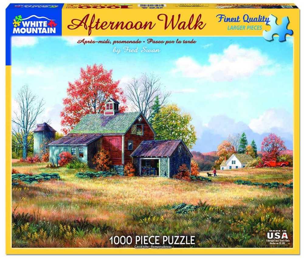 Afternoon Walk - White Mountain Puzzles puzzle collectible [Barcode 724819258901] - Main Image 2