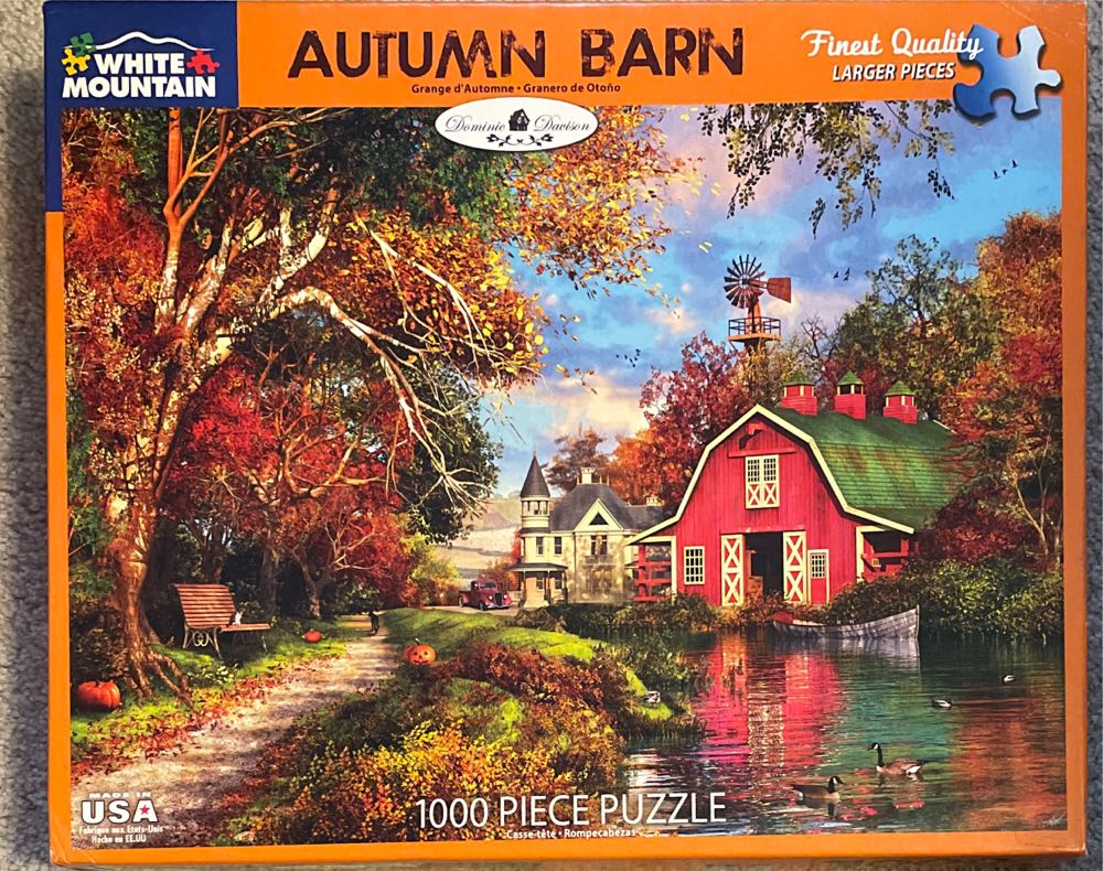 Autumn Barn (V) 🧩 - White Mountain puzzle collectible [Barcode 724819261093] - Main Image 2