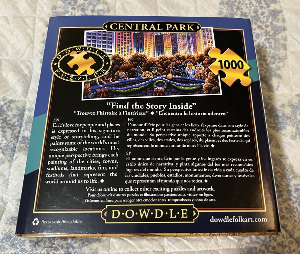 Central Park - For Sale - Dowdle puzzle collectible [Barcode 671095102070] - Main Image 4