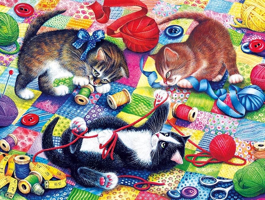 Knitting Kittens - Buffalo puzzle collectible [Barcode 079346172719] - Main Image 3