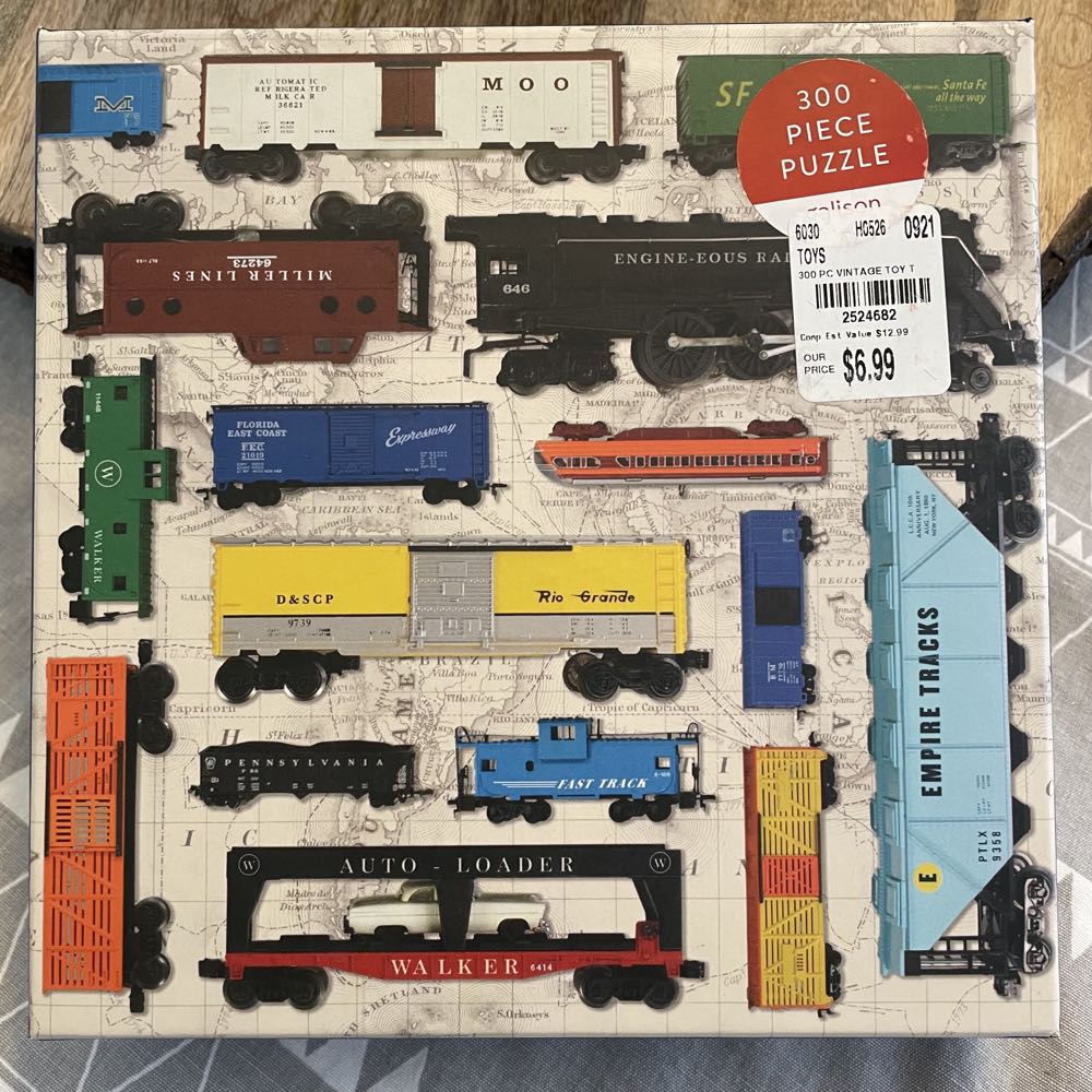 Vintage Toy Trains - Galison puzzle collectible [Barcode 9780735362666] - Main Image 3