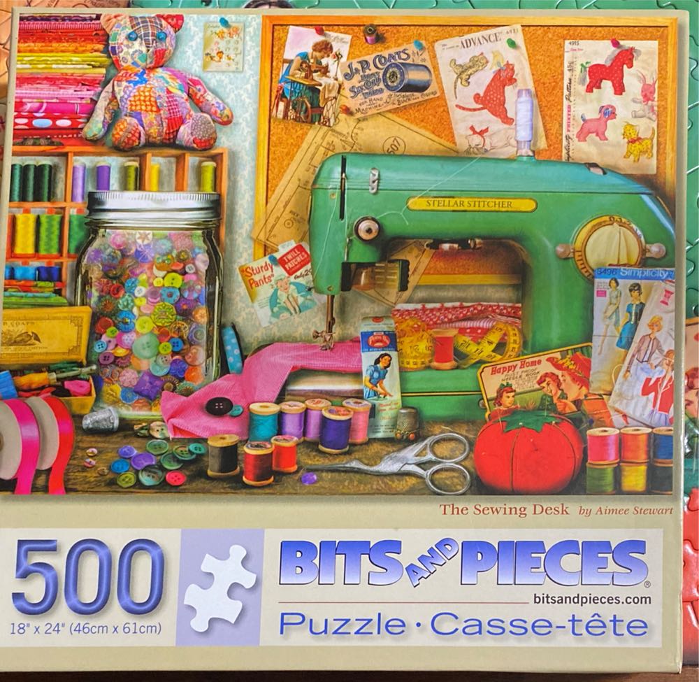 The Sewing Desk - Bits & Pieces puzzle collectible [Barcode 192949031686] - Main Image 4