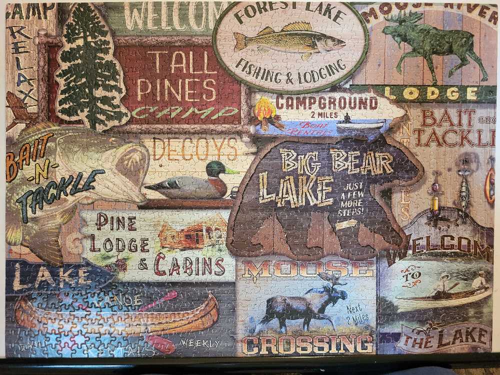 Tall Pines Camp  - Ceaco puzzle collectible [Barcode 021081332262] - Main Image 2