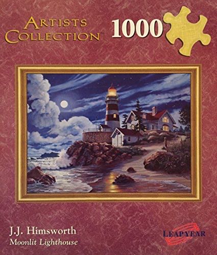 J.j. Himsworth Moonlit Lighthouse Piece Jigsaw Puzzle 90064  puzzle collectible [Barcode 788958900640] - Main Image 1