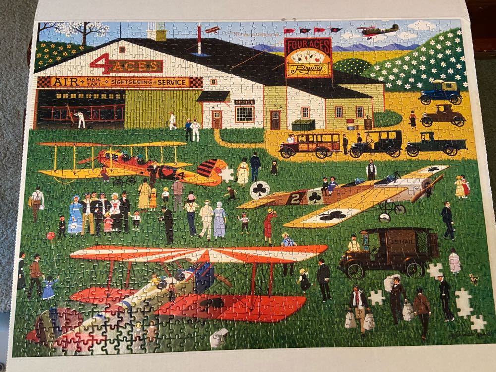 Four Aces Flying School - Buffalo Games puzzle collectible [Barcode 079346114856] - Main Image 2