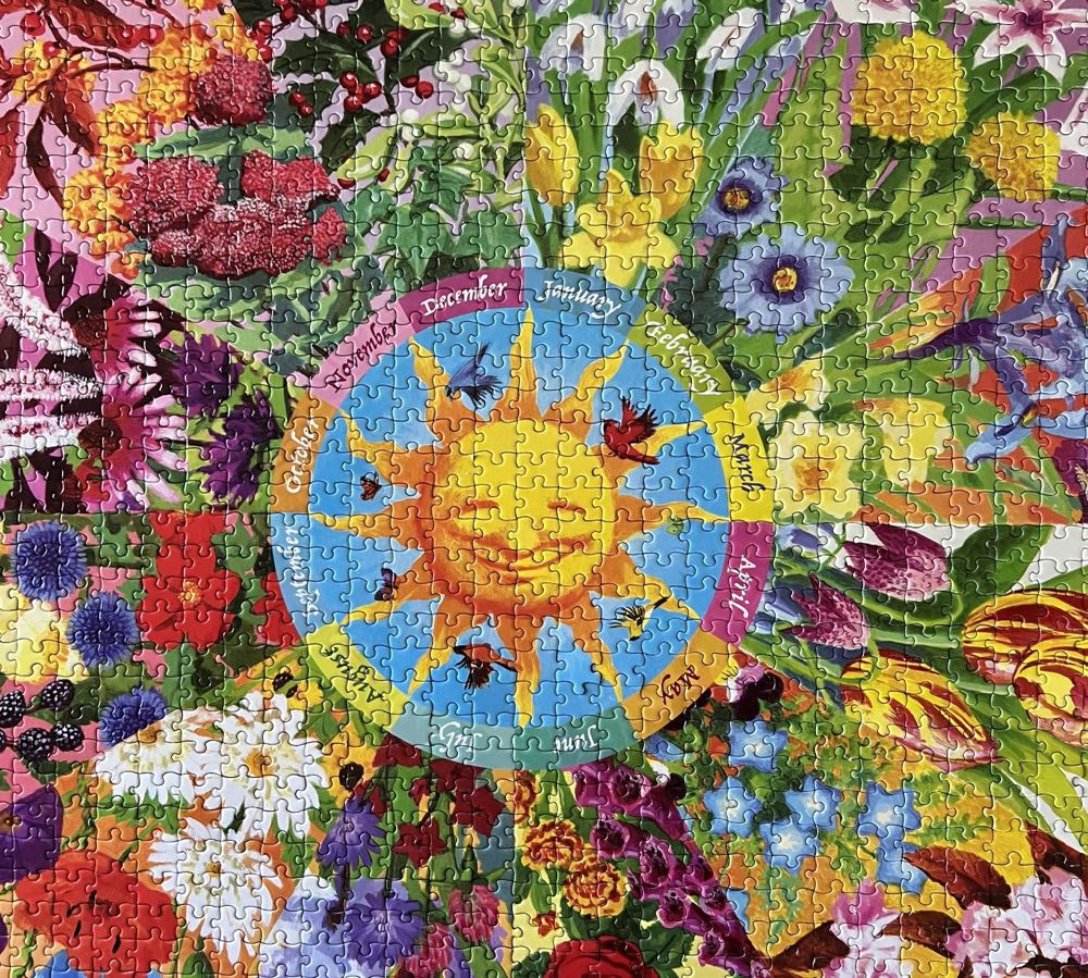 Flower Calendar - Eeboo puzzle collectible [Barcode 689196508202] - Main Image 2