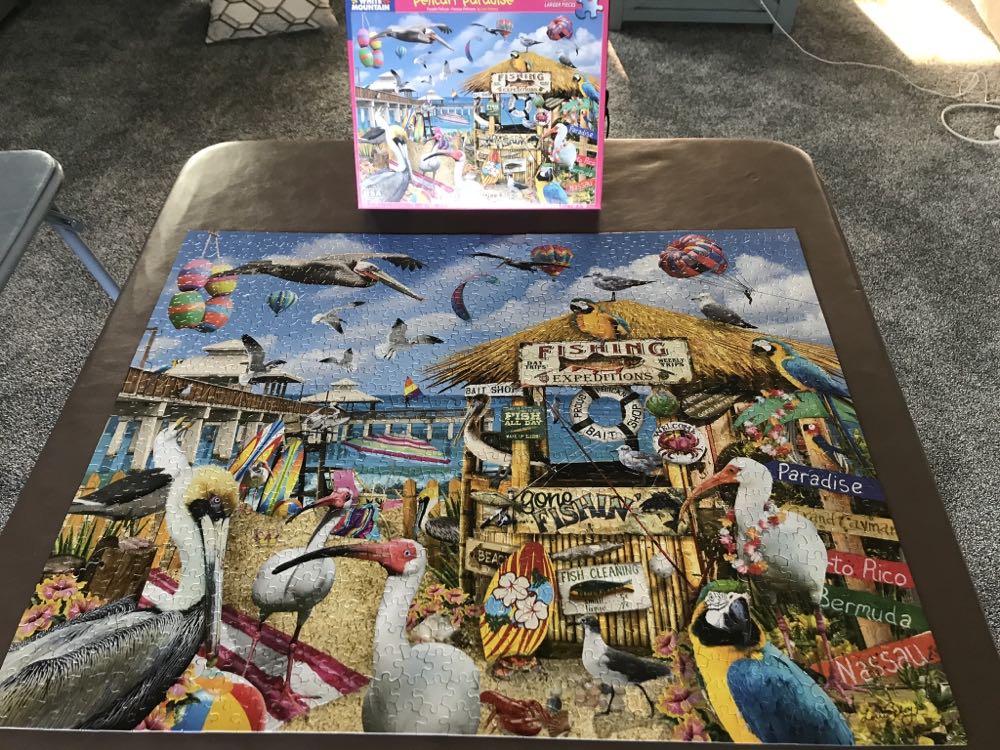 Pelican Paradise - White Mountain Puzzles puzzle collectible [Barcode 724819260072] - Main Image 2
