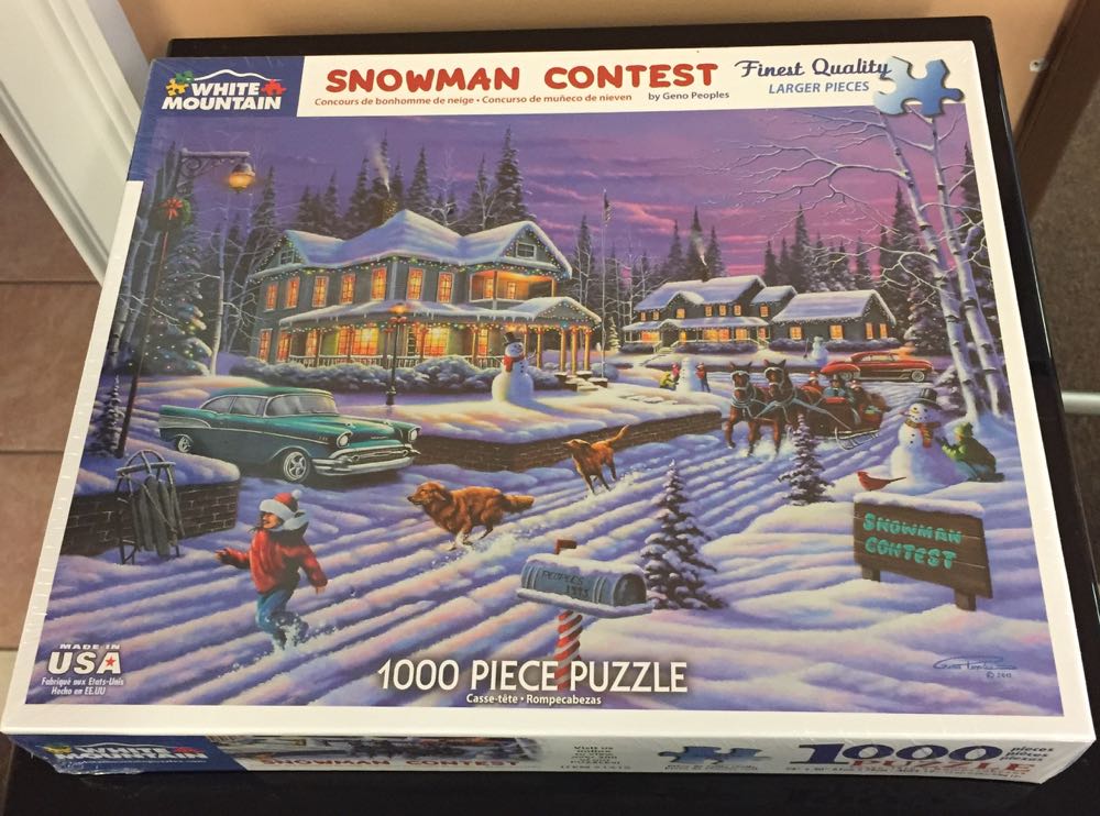 Snowman Contest - Completed (Holding For Kendra) - White Mountain Puzzles puzzle collectible [Barcode 724819258819] - Main Image 2