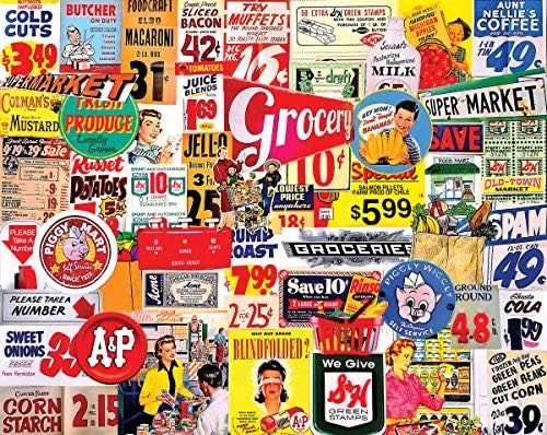 Sold - Vintage Groceries - White Mountain Puzzles puzzle collectible [Barcode 724819259762] - Main Image 2