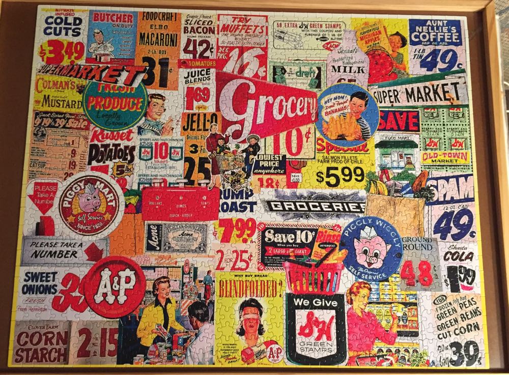 Sold - Vintage Groceries - White Mountain Puzzles puzzle collectible [Barcode 724819259762] - Main Image 3